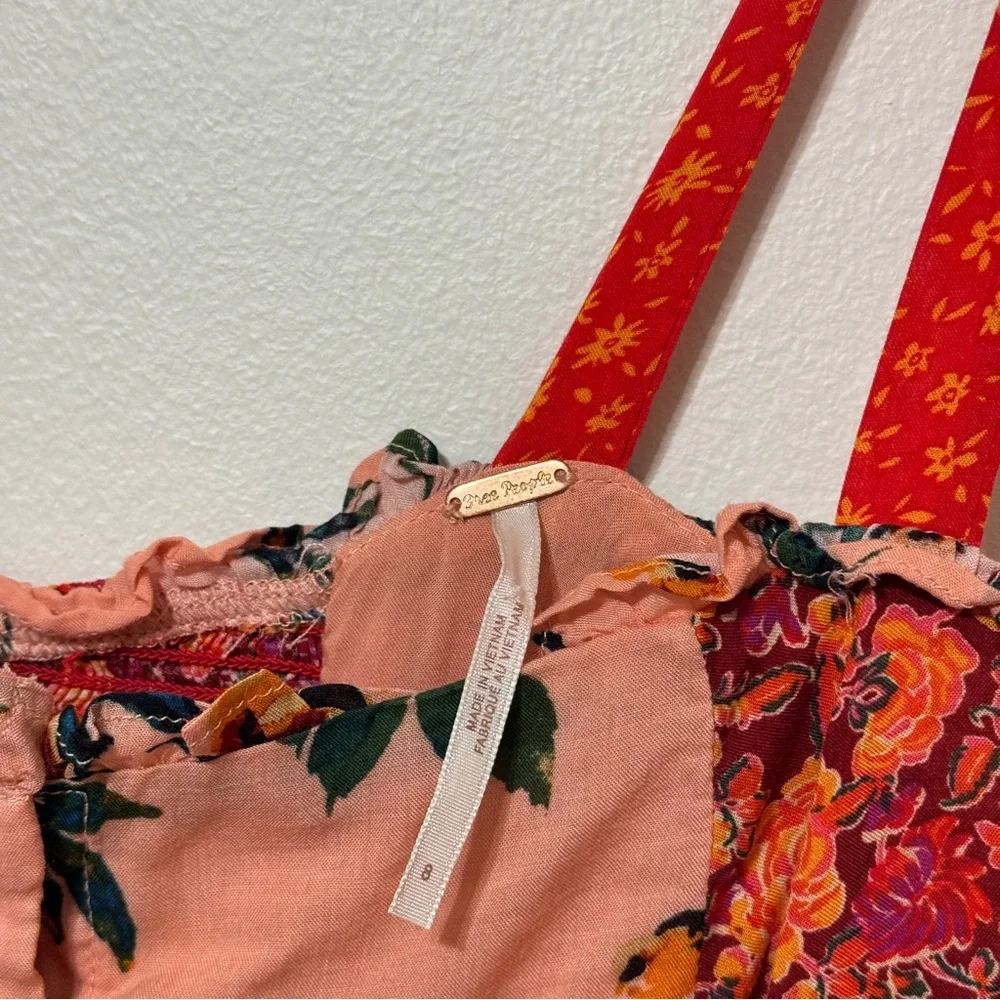 Free People Floral Lover Boy Maxi Dress Size 8 long button down - Picture 4 of 9